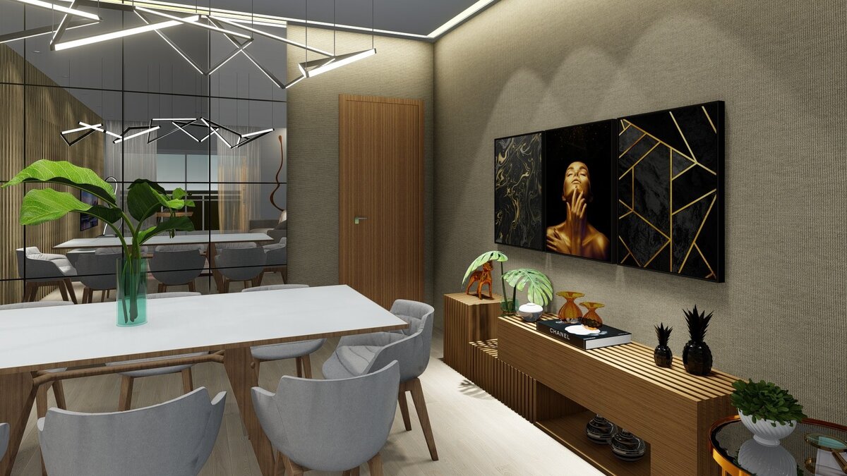 Residência de Alto Padrão - Sala de Estar